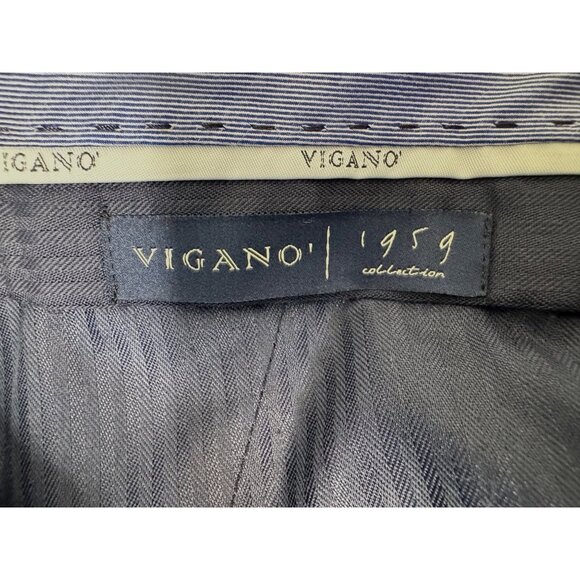 Vigano Wool Tweed Dress Pants Size 38 NWT Gray $395 Raw Hem - Picture 6 of 8